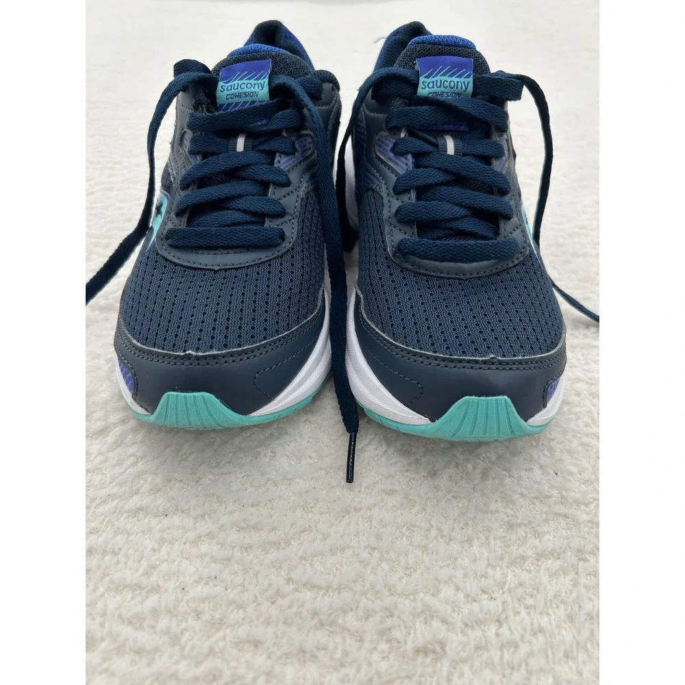 Saucony Cohesion 15 Womens Navy Teal Running Shoes S10781-13 Size 5.5